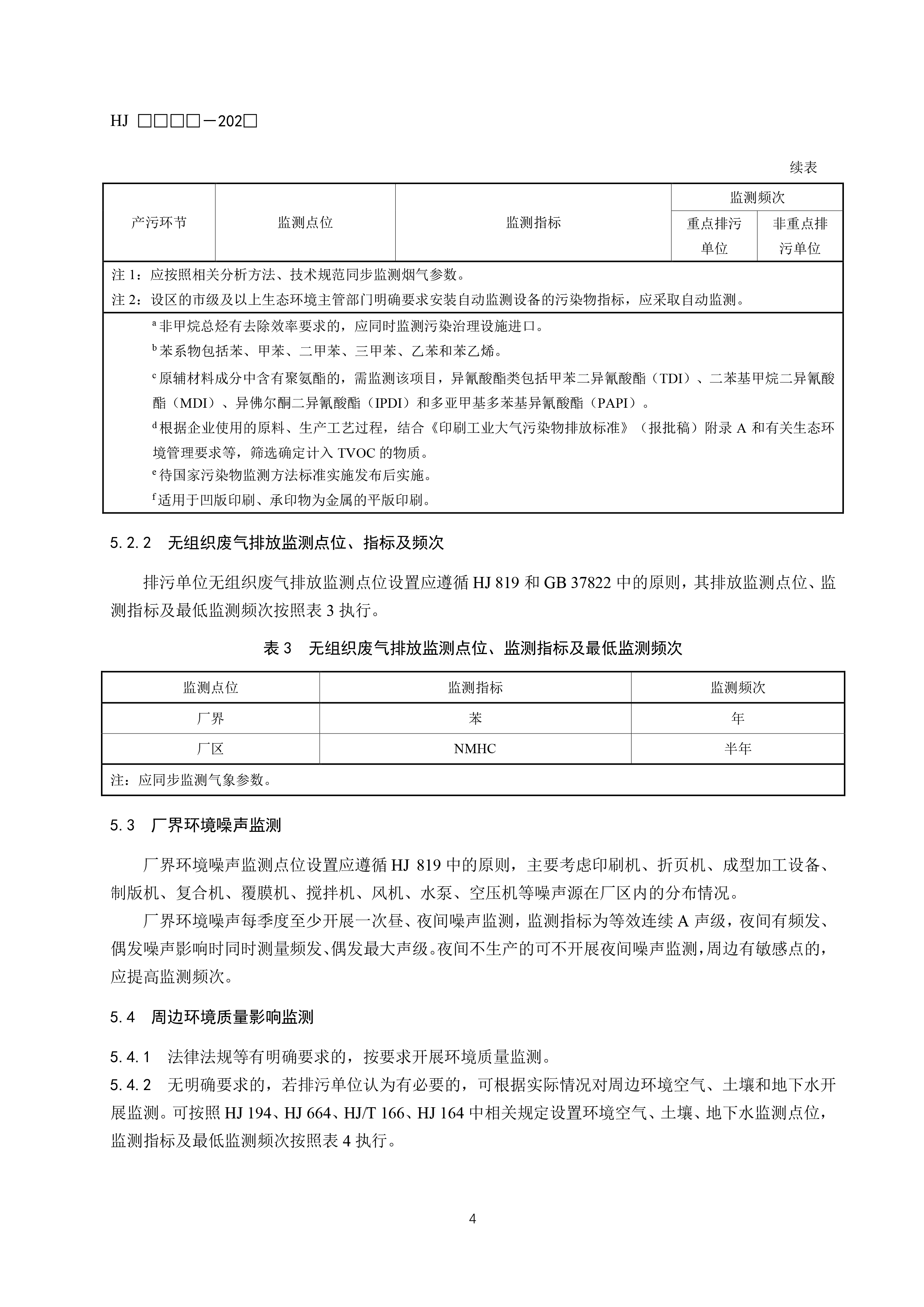 排污单位自行监测技术指南 印刷工业（征求意见稿）